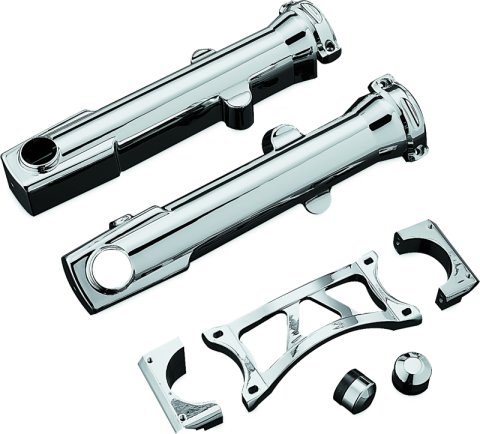 Kuryakyn Fork Skins 7202 Skins, Steel, Chrome, Harley-Davidson®, Pair thumbnail 3