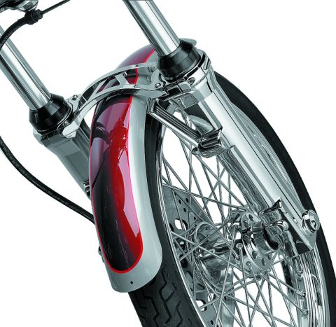 Kuryakyn Fork Skins 7202 Skins, Steel, Chrome, Harley-Davidson®, Pair thumbnail 4
