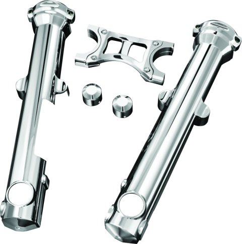 Kuryakyn Fork Skins 7202 Skins, Steel, Chrome, Harley-Davidson®, Pair thumbnail 6