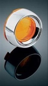 Kuryakyn Deep Dish Bezels 2108 AMBER DEEP DISH LENS BEZEL thumbnail 2