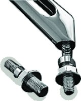 Kuryakyn Mirror Adapters 1411 Side View Stud Adapters, Left Side/Right Side, 5/16 in.-18, Stainless Steel, Chrome, Pair thumbnail 2