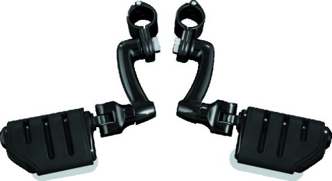 Kuryakyn Longhorn Offset Highway Pegs 7599 Foot Pegs, Pegs, Trident Dually Style, Steel, Black Powdercoated, Pair thumbnail 2