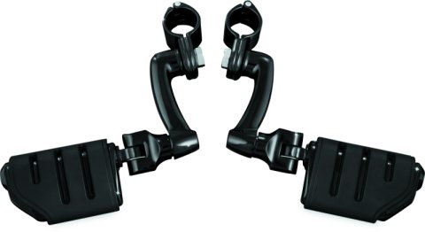 Kuryakyn Longhorn Offset Highway Pegs 7599 Foot Pegs, Pegs, Trident Dually Style, Steel, Black Powdercoated, Pair thumbnail 3