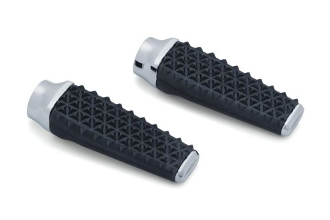 Kuryakyn Thresher Pegs 5952 Foot Pegs, Thresher, Aluminum/Rubber, Chrome, Harley-Davidson®, Pair thumbnail 1