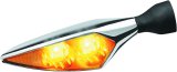 Kuryakyn Kellermann Micro Rhombus Collection Turn Signals 2549 Signal, Rhombus, LED, Clear Lens, Amber Light, Chrome Housing, Each thumbnail 3