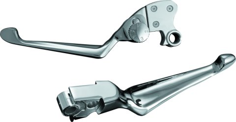 Kuryakyn Boss Blades with Adjustable Clutch Levers 1080 Brake and Lever, Adjustable, Aluminum, Chrome, Pair thumbnail 1