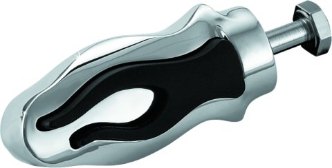 Kuryakyn Flamin' Shift Pegs 4418 Pegs, Steel/Rubber, Chrome/Black, Hardware Included, Each thumbnail 3