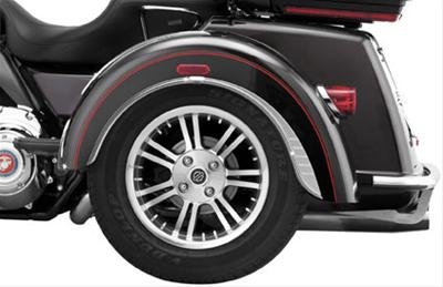 Kuryakyn Trike Rear Fender Flares 7214 Flares, Trike, Rear, Tapered, Plastic, Chrome, Harley-Davidson®, Pair thumbnail 1
