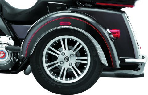Kuryakyn Trike Rear Fender Flares 7214 Flares, Trike, Rear, Tapered, Plastic, Chrome, Harley-Davidson®, Pair thumbnail 5