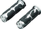 Kuryakyn ISO Grips 6260 Grips, ISO, Aluminum, Chrome, 125mm Length, 1 in. Bar Diameter, Harley-Davidson®, Pair thumbnail 2