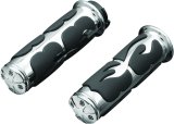 Kuryakyn ISO Grips 6260 Grips, ISO, Aluminum, Chrome, 125mm Length, 1 in. Bar Diameter, Harley-Davidson®, Pair thumbnail 3