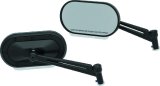 Kuryakyn Heavy Industry Mirrors 1737 Side View Mirrors, Industry, Flat Glass, Manual, Oval Shape, Aluminum, Satin Black, Pair thumbnail 4