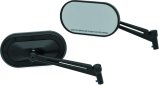 Kuryakyn Heavy Industry Mirrors 1737 Side View Mirrors, Industry, Flat Glass, Manual, Oval Shape, Aluminum, Satin Black, Pair thumbnail 5