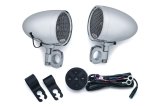 Kuryakyn Road Thunder Speaker Pods 2712 Speakers, Pods, Chrome, 3 in. Speakers, 100 W Peak, Handlebar Mount, Pair thumbnail 2