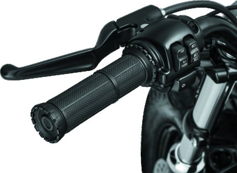 Kuryakyn Riot Grips 3582 Grips, Riot, Aluminum, Black, Twist Throttle Compatible, 1 in. Bar Diameter, Harley-Davidson®, Pair thumbnail 4