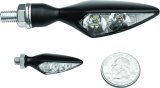 Kuryakyn Kellermann Micro Rhombus Collection Turn Signals 2550 Signal, Rhombus, LED, Clear Lens, Amber Light, Black Housing, Each thumbnail 3