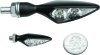 Kuryakyn Kellermann Micro Rhombus Collection Turn Signals 2550 Signal, Rhombus, LED, Clear Lens, Amber Light, Black Housing, Each thumbnail 5