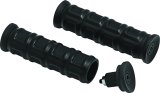 Kuryakyn Dillinger Grips 6679 Grips, Dillinger, Rubber/Aluminum, Satin Black, Twist Throttle Compatible, 7/8 in. Bar Diameter, Universal, Pair thumbnail 3