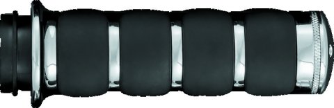 Kuryakyn ISO Grips 6227 Grips, Aluminum, Chrome, 125 mm. Length, 1 in. Bars, Pair thumbnail 2