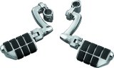 Kuryakyn Longhorn Highway Pegs 7980 Foot Pegs, Highway, Dually Style, Steel, Chrome, Mounts, 1 in. Magnum Quick Clamps, Kit thumbnail 2