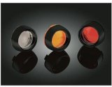 Kuryakyn Deep Dish Bezels 5482 Turn Signal Bezels, Dish, Steel, Black Powdercoated, Red Lens, Harley-Davidson®, Pair thumbnail 1
