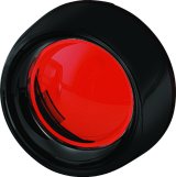 Kuryakyn Deep Dish Bezels 5482 Turn Signal Bezels, Dish, Steel, Black Powdercoated, Red Lens, Harley-Davidson®, Pair thumbnail 2