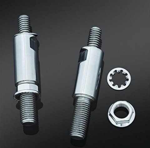 Kuryakyn Raised Mirror Adapters 1713 Stud Adapters, Raised, 10mm x 1.25 Stud Size, Pair