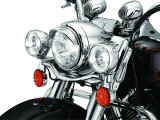 Kuryakyn Headlight Visors 2182 Eyebrow, Half-Round, 7 in. Diameter, Chrome, Stainless Steel, Universal, Each thumbnail 4
