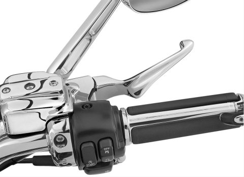 Kuryakyn Boss Blade Levers 1057 Brake and Clutch Lever, Aluminum, Chrome, Pair thumbnail 1