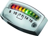 Kuryakyn LED Battery Gauges 4219 Gauge, LED, Digital, Voltage, Rectangular, Black Face, Chrome Bezel, Each thumbnail 3