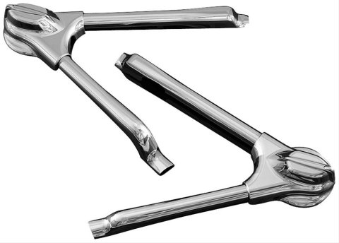 Kuryakyn Unlighted Phantom Swingarm Covers 8288 Covers, Phantom, Steel, Chrome, Harley-Davidson®, Kit