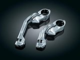 Kuryakyn Adjustable Tour-Tech Short Cruise Mounts 4520 Foot Peg Mounts, Mounts, Adjustable, Steel, Chrome, Pair thumbnail 1