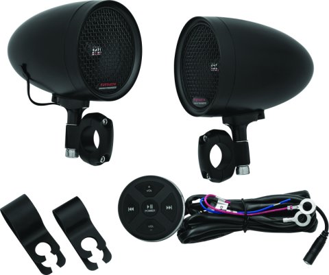 Kuryakyn Road Thunder Speaker Pods 2713 Speakers, Pods, Black, 3 in. Speakers, 100 W Peak, Handlebar Mount, Pair thumbnail 5