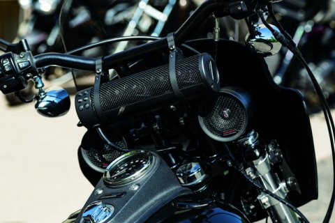 Kuryakyn Road Thunder Speaker Pods 2713 Speakers, Pods, Black, 3 in. Speakers, 100 W Peak, Handlebar Mount, Pair thumbnail 6