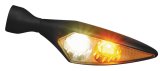 Kuryakyn Kellermann Micro Rhombus Collection Turn Signals 2540 Signal, Rhombus, LED, Clear Lens, White/Amber Light, Black Housing, Each thumbnail 3