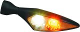 Kuryakyn Kellermann Micro Rhombus Collection Turn Signals 2540 Signal, Rhombus, LED, Clear Lens, White/Amber Light, Black Housing, Each thumbnail 4