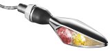 Kuryakyn Kellermann Micro Rhombus Collection Turn Signals 2543 Signal, Rhombus, LED, Clear Lens,Red/Amber Light, Chrome Housing, Each thumbnail 1