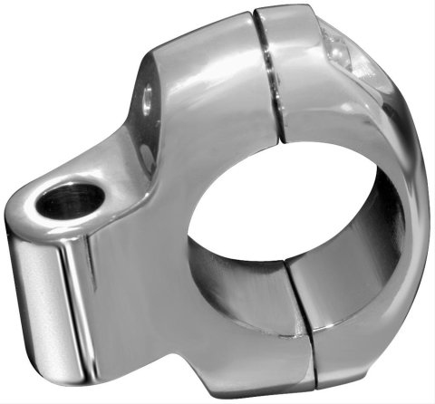 Kuryakyn Accessory Mounts and Clamps 1420 Clamps, Steel, Chrome, 1 in. Inside Diameter Hole, Each