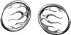 Kuryakyn Speaker Grilles 3788 Grilles, Flame Style, Plastic, Chrome, Harley-Davidson®, Pair thumbnail 4
