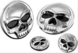 Kuryakyn Zombie Medallions 1492 Medallions, Skull, Steel, Chrome, Each thumbnail 1