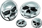 Kuryakyn Zombie Medallions 1492 Medallions, Skull, Steel, Chrome, Each thumbnail 2