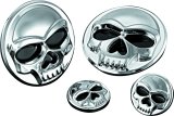 Kuryakyn Zombie Medallions 1492 Medallions, Skull, Steel, Chrome, Each thumbnail 3