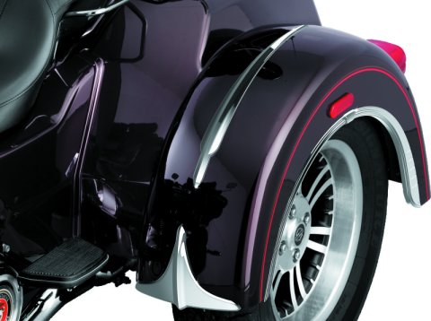 Kuryakyn Fender Accents 7217 Rear Accents, ABS Plastic, Chrome, Pair thumbnail 4