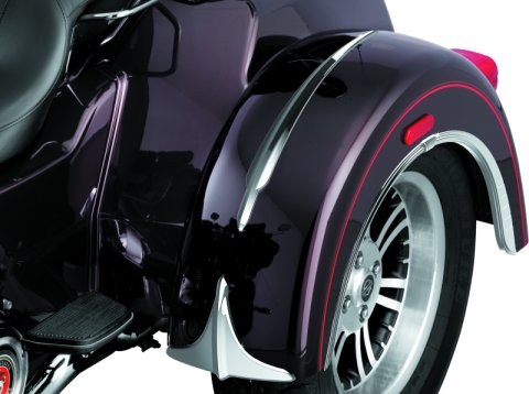 Kuryakyn Fender Accents 7217 Rear Accents, ABS Plastic, Chrome, Pair thumbnail 5