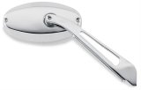 Kuryakyn Ellipse Mirrors 1437 Mirrors, Ellipse, Custom, Oval, Flat, Manual, Chrome Housing, 5.000 in. Width, 2.500 in. Height, Pair thumbnail 1