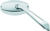 Kuryakyn Ellipse Mirrors 1437 Mirrors, Ellipse, Custom, Oval, Flat, Manual, Chrome Housing, 5.000 in. Width, 2.500 in. Height, Pair thumbnail 2
