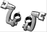 Kuryakyn Longhorn Offset Peg Mounts 7986 Foot Mounts, Longhorn, Offset, Front, Adjustable, Steel, Chrome, Pair thumbnail 1