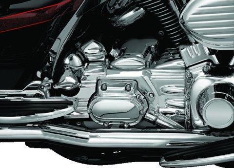 Kuryakyn Oil Filler Spout Covers 8264 Cover, Steel, Chrome, Hardware Included, Harley-Davidson®, Each thumbnail 4