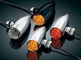 Kuryakyn Super-Bright Mini LED Bullet Lights 2504 LED, Bullet, 1.250 in. Diameter, 3.000 in. Length, Smoke Lens, Amber LED, Black, Pair thumbnail 3