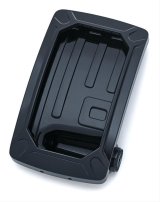 Kuryakyn Nova Curved Side-Mount License Plate Holders 3191 Mounting Bracket, Vertical Mount, Aluminum, Black Powdercoated, LED lighted, Universal, Each thumbnail 1